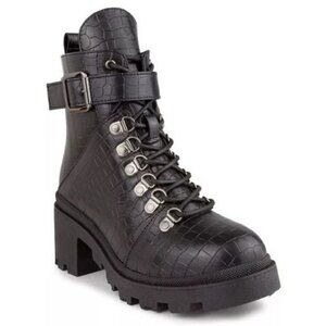 Sugar Frannie Moto Lug-Sole Combat Boots Sz 8 NIB